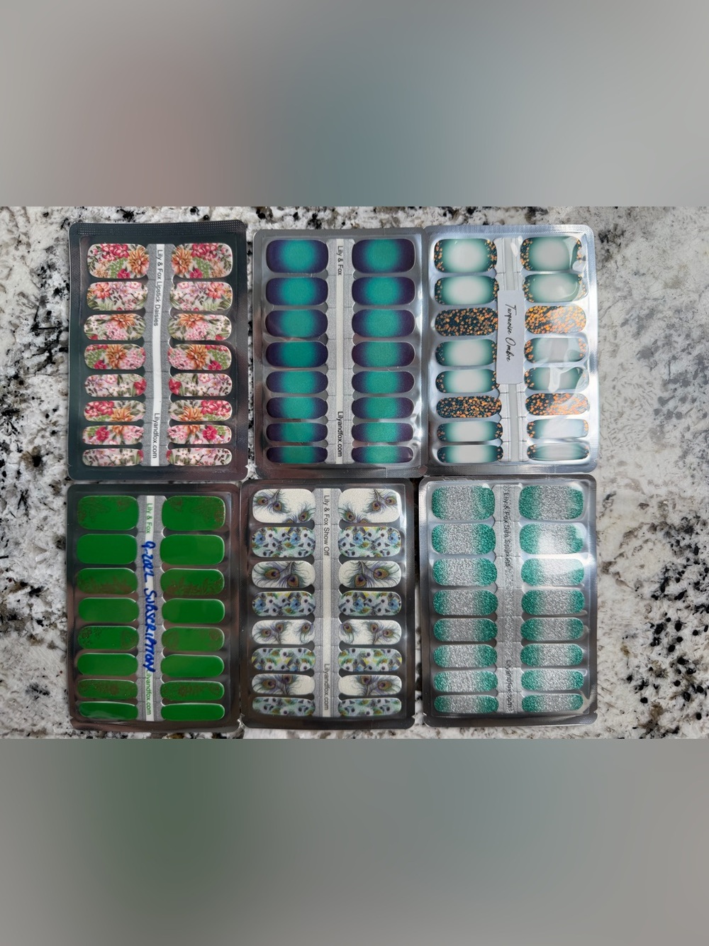 Lily & Fox Nail Wraps _ 6 Colorful Sets